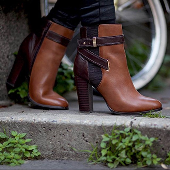 ALDO Brown ankle leather booties 8.5 - Picture 5 of 5